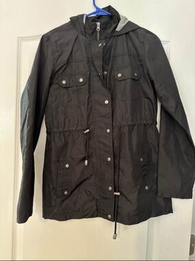 Merona Black Hooded Utility Anorak Jacket